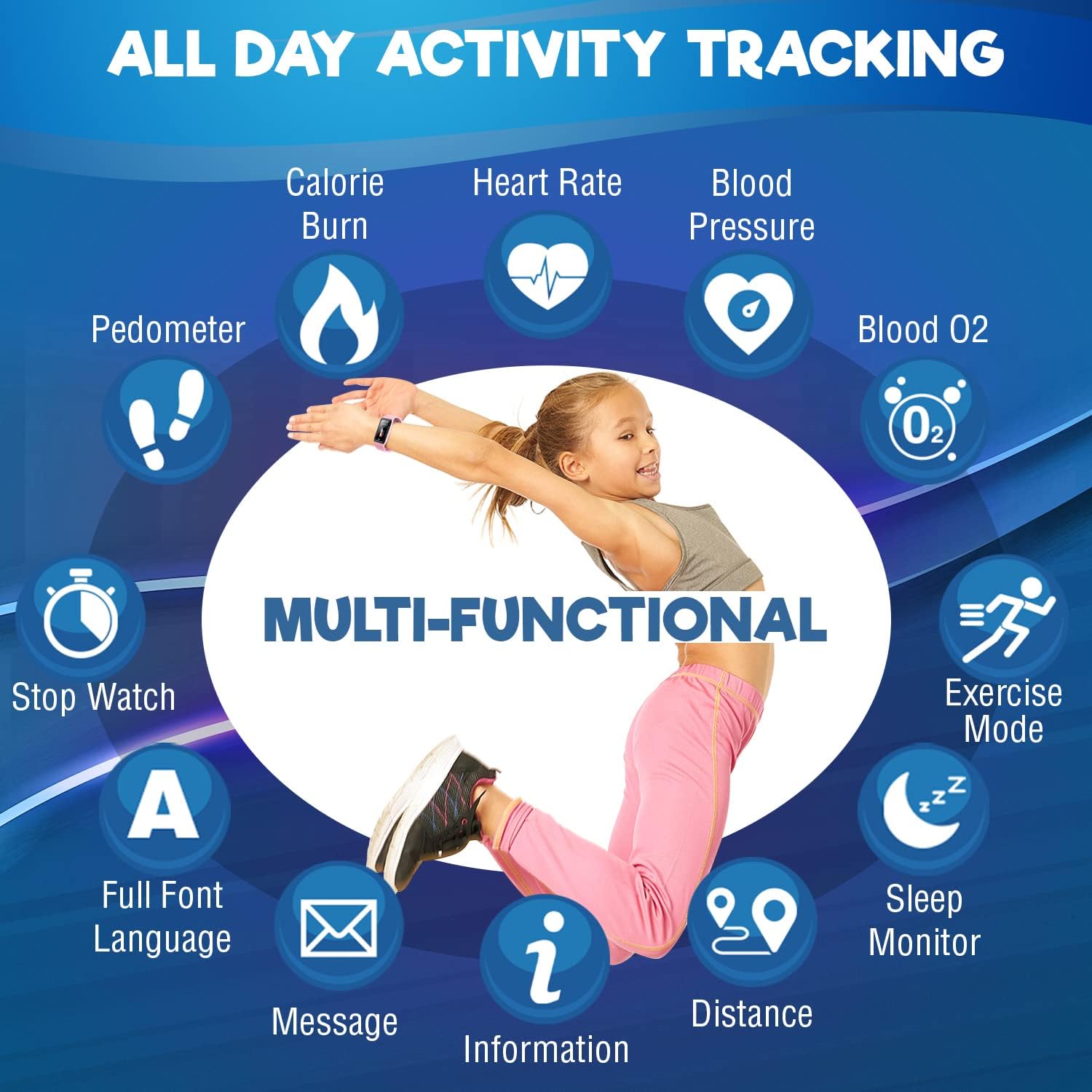 Inspiratek Kids Fitness Tracker for Girls and Boys (Age 516) Yaxa