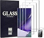 For Samsung Galaxy S23 Ultra Screen Protector Tempered Glass + Camera Lens Protector[3+1 pack] [3D Curved Edge] [9H Hardness] [Bubble Free] Case Friendly Easy Installation for Samsung Galaxy S23 Ultra