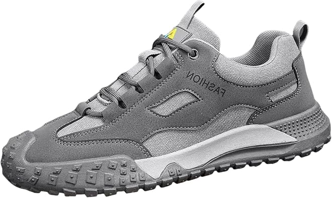 Mens Hiking Shoes UK Lace-Up Walking Climbing Travelling Non Slip Sneakers Men Breathable Outdoor Sports Mountain Trekking Trainers Stable & Cushioned Backpacking Camping Boots