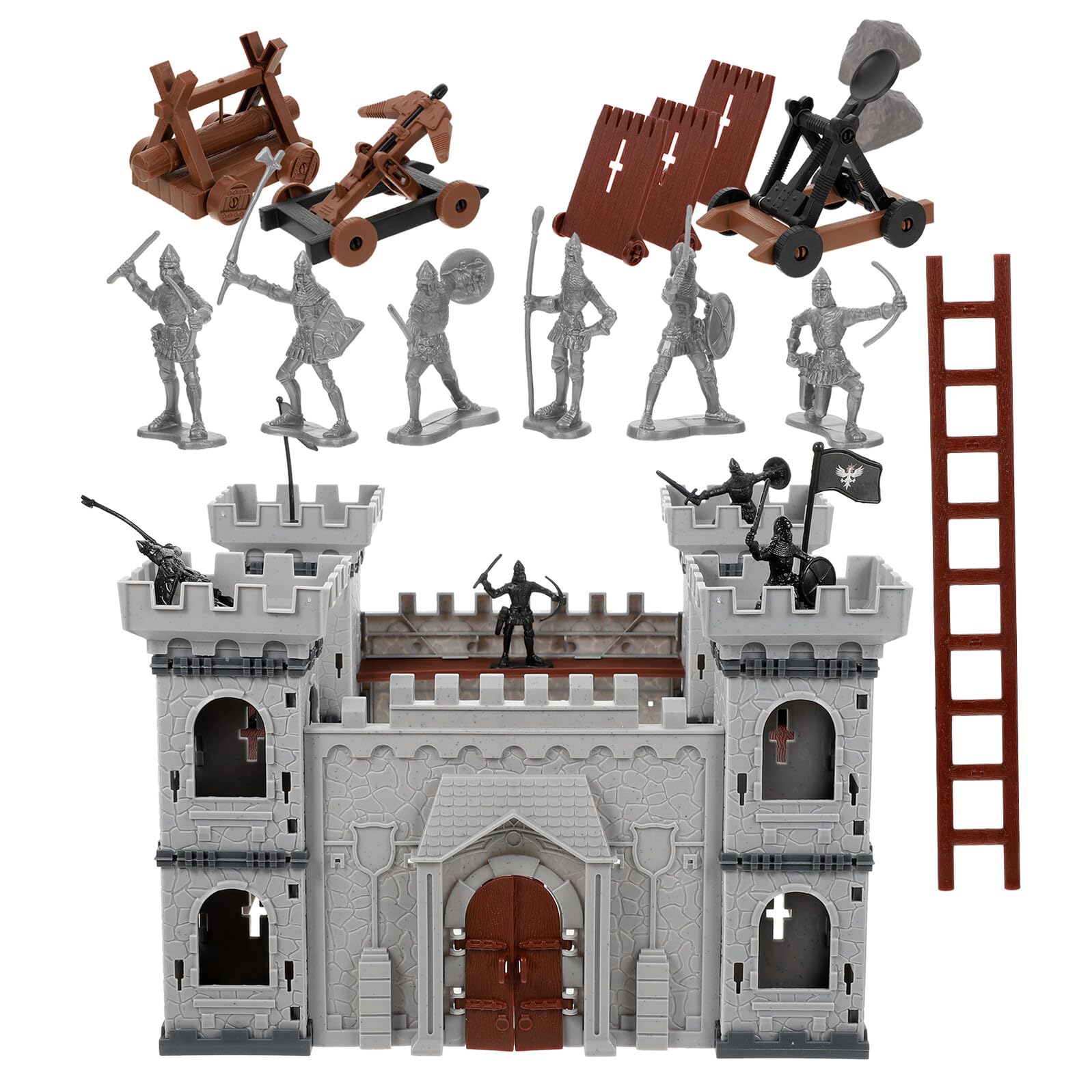 Didiseaon Carro D’Assedio Cavallo in Plastica, Militare Retrò | Leggero Durevole, Mini Figure Dell’Esercito, Soldatini Giocattolo, Auto, Scrivania