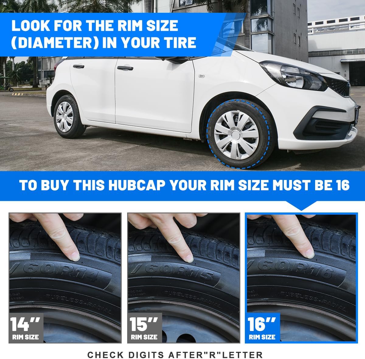15" Universal Hubcaps Silver Wheel Cover Replacement R15 Hub Caps Automotive Universal Wheel Rim Cover Compatible with Most Car Truck SUV Accessories(15 Inch Hubcaps Set of 4)