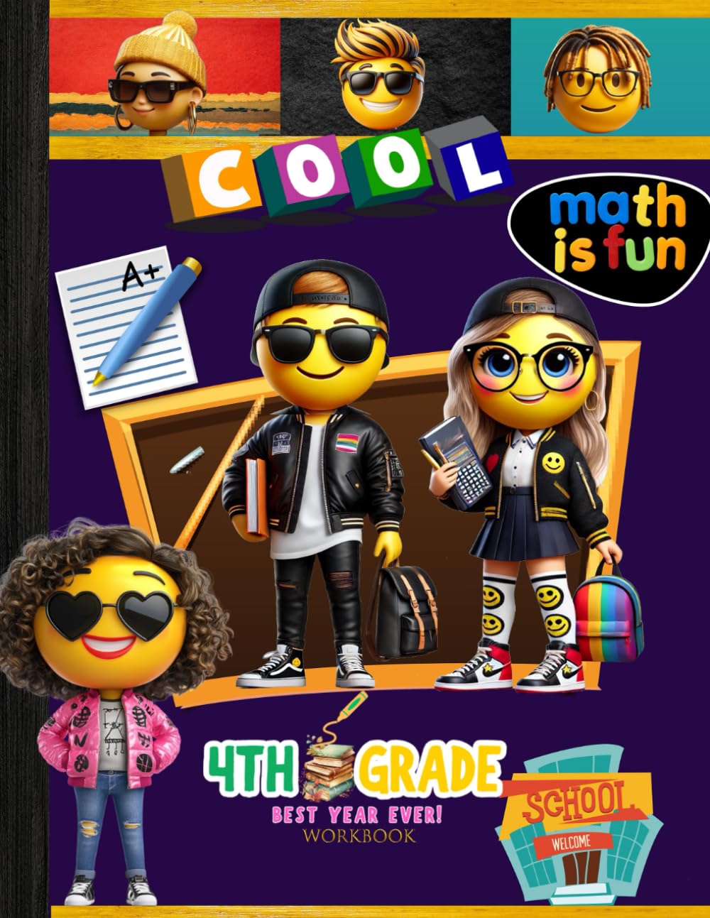4th Grade Math Workbook: Grade Level 4 Student Homeschool Basic to Advanced Mathematics Curriculum Worksheets & Study Book: Teacher Answer Key, Grades Tracker Sheets and End-of-Year-Elevation Form