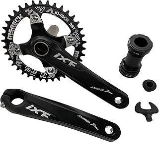 Bike Crank Arm Set Mountain Cranksets 170mm 104 BCD with Bottom Bracket Kit and Chainring Bolts for MTB BMX Road Bicyle, Compatible with Shimano, FSA, Gaint