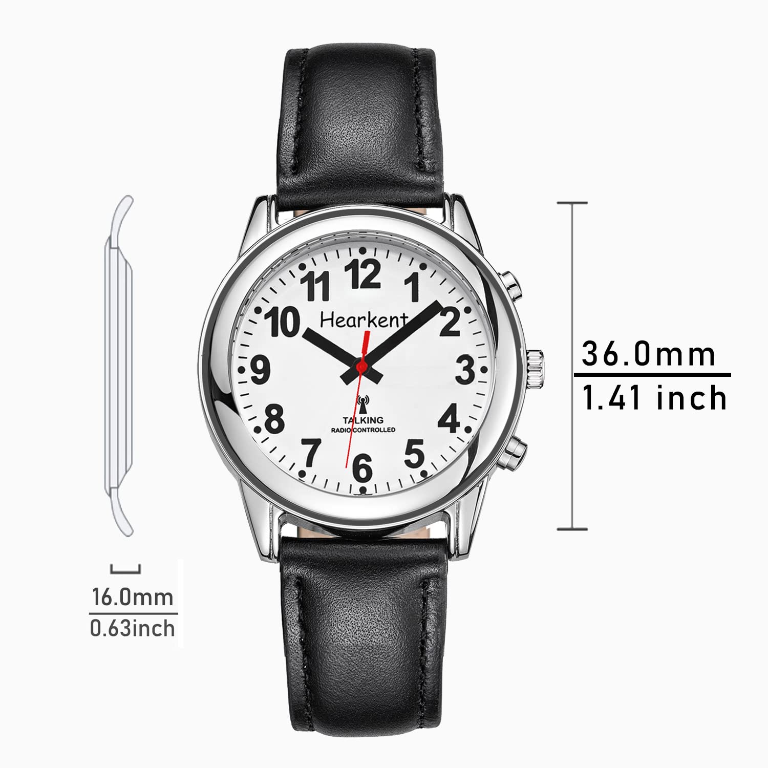Hearkent Sprechende Uhr mit Deutscher Sprachausgabe, Senioren Armbanduhr, Blinden Uhren, Sehbehindertenuhr