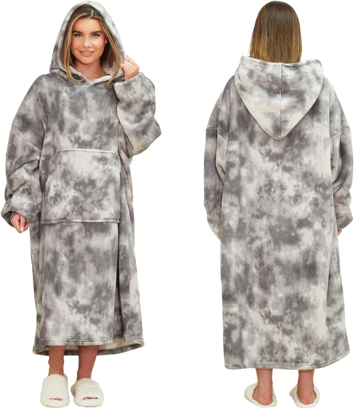 Dreamscene Extra Long Tie Dye Blanket Hoodie Mothers Day Ts Soft 
