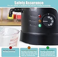 Vista 8 de TOAUTO Derretidor de cera de 20 libras para hacer velas, olla de fusión de cera de velas con tres ajustes de potencia de 60 a 100 grados