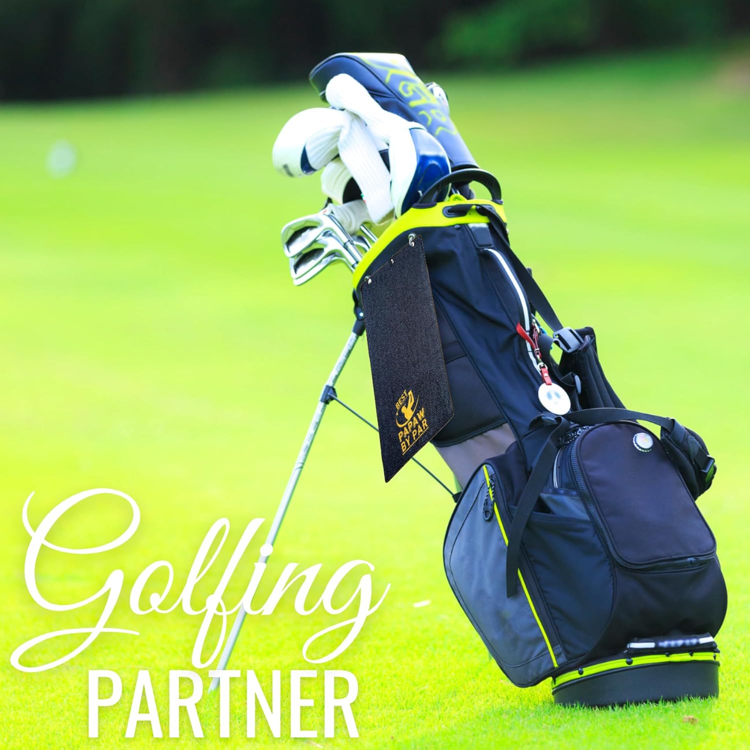 Papaw Golf Towel, Papaw Golf Gifts on Father‘s Day, 15.8 x 23.6 inches Microfiber Golf Towel for Golf Bags - Image 3