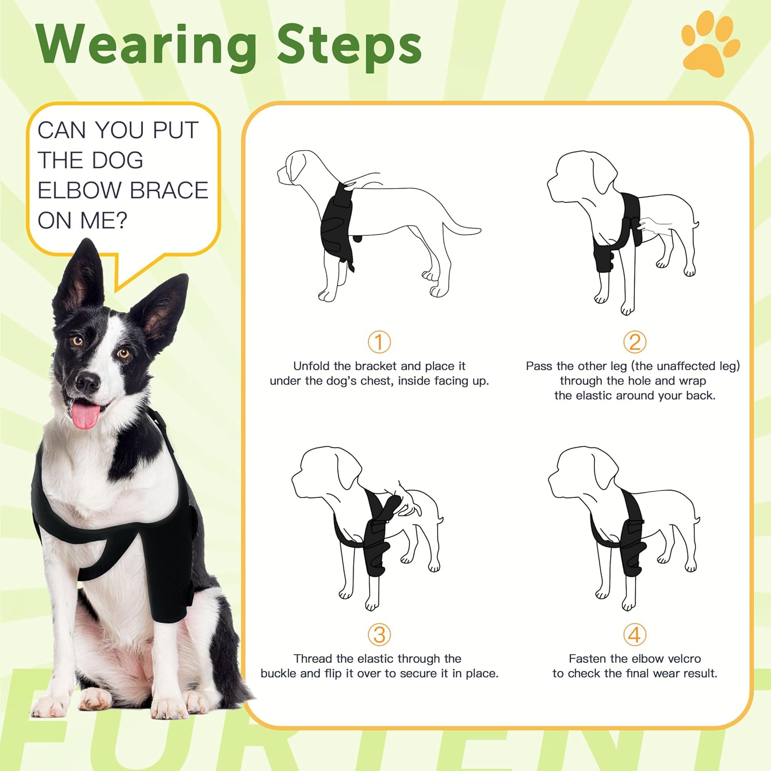 Dog Front Leg Brace for Elbow Dysplasia, Shoulder Dislocation, Hygroma, Pet Prevent Licking Wound Elbow Protector, Avoid Cone of Shame, Abrasion Resistant Dog Recovery Sleeve, XL