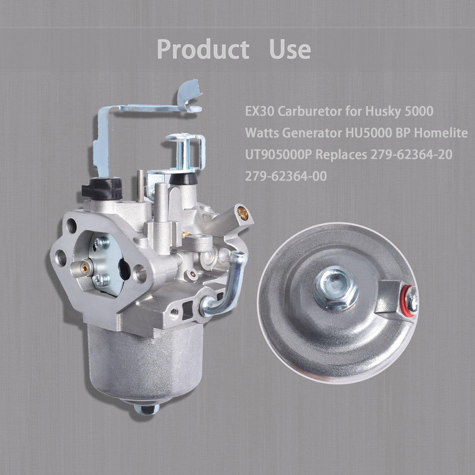 Carburetor For Husky 5000W Generator HU5000BP & Homelite UT905000P – New Replacement