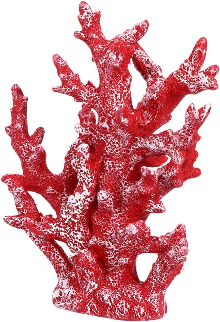 SUPVOX Artificial Coral Resin Ornament Mediterranean Style Desktop Crafts for Aquarium Decor Living Room Office Elegant Design for Stunning Displays