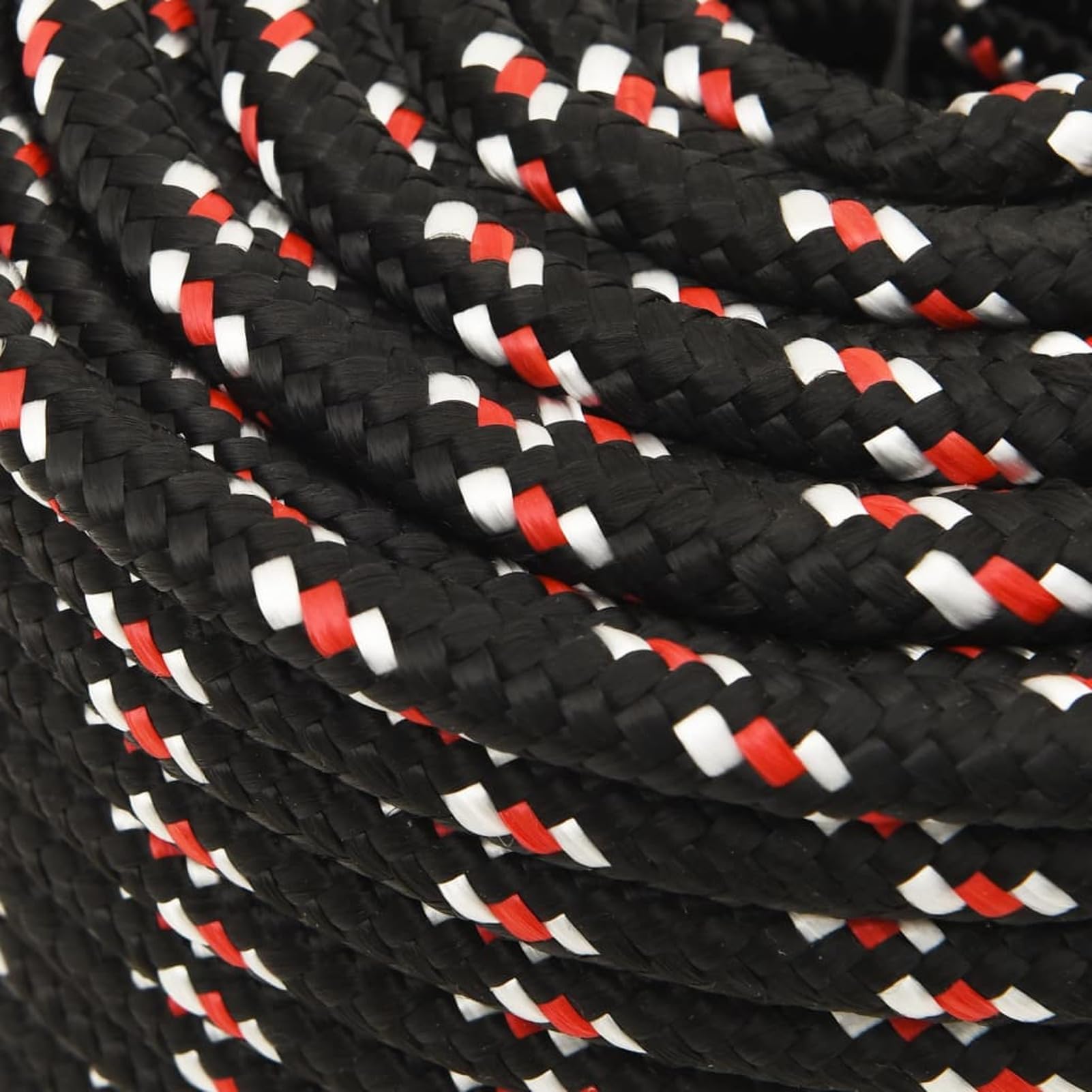 Corda Nera 12 mm 100 m in Polipropilene,Corda,Corda Intrecciata,Cima per Ancoraggio e Ormeggio-152354