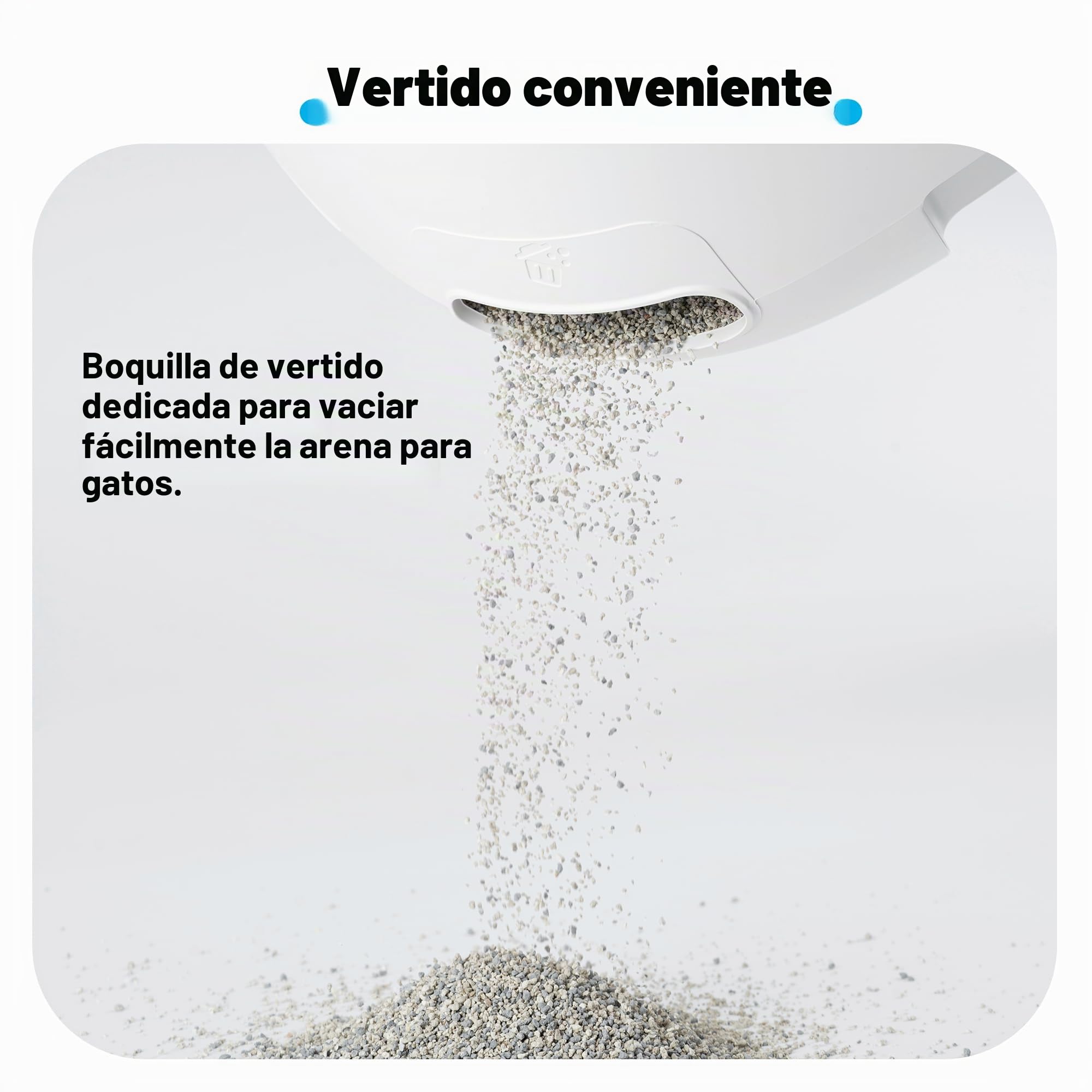 Neakasa Taburete con pedal para gatos con función de filtro, rampa de arena fácil de limpiar, atrapador de arena para caja de arena para gatos M1 con parte superior abierta, color blanco