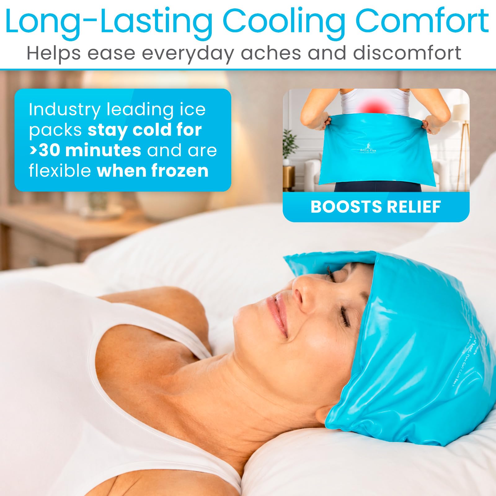 Arctic Flex Riutilizzabile di gel impacco di ghiaccio - ice bag terapia del freddo - impacco caldo comprimere/riscaldata (X-grande (11 "x 14"))