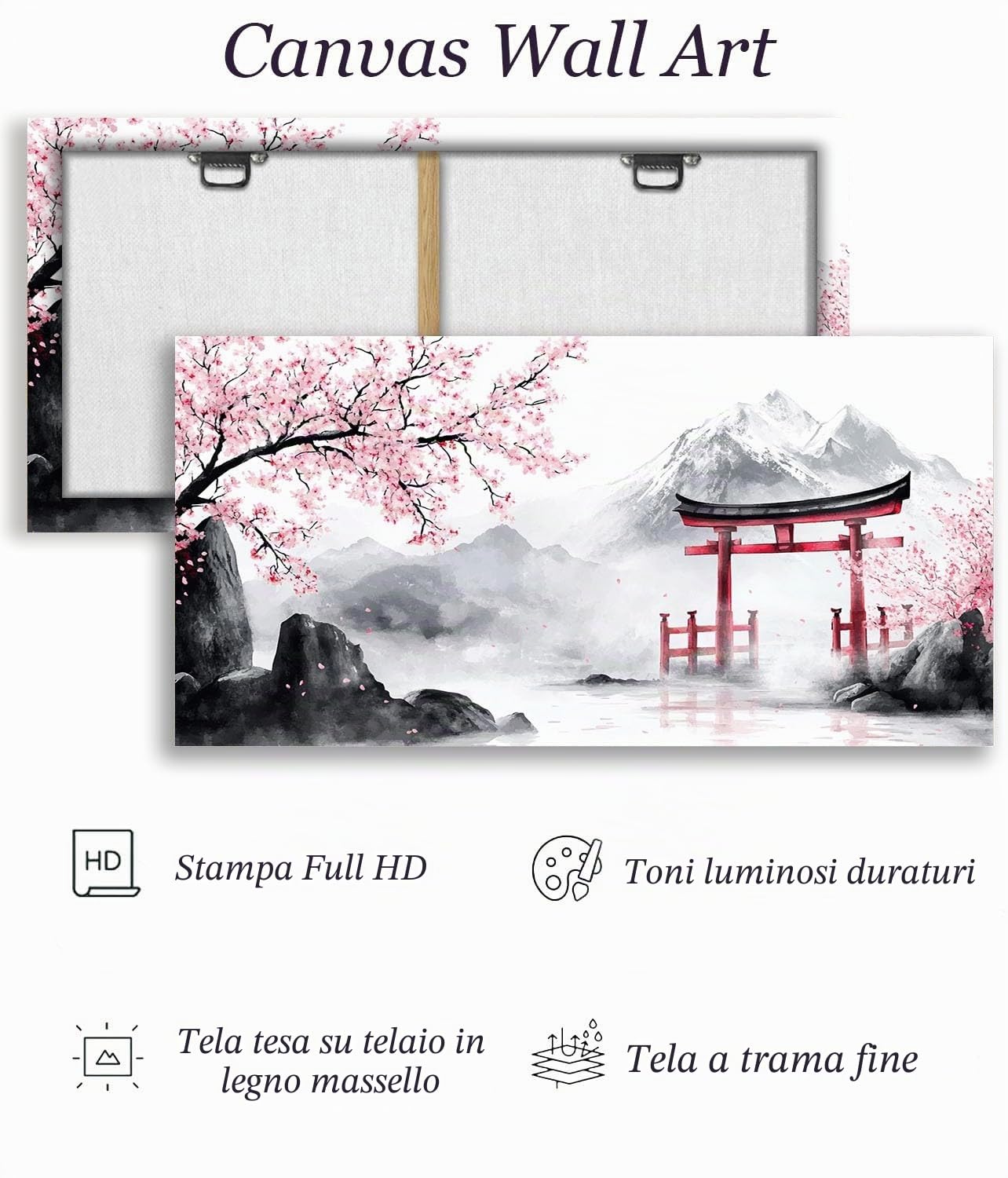 SKOEUI Grandi Quadri Moderni Soggiorno Sakura Giapponese Quadro con Cornice