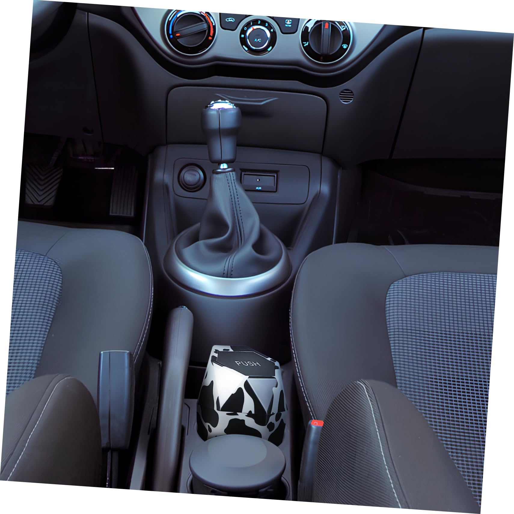5pièces Mini Poubelle De Voiture Avec Couvercle Poubelle Automatique Compacte Design Tacheté De Pour Voiture Bureau Et Maison