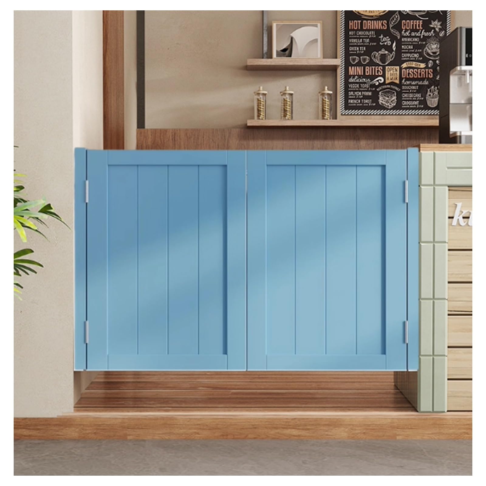 Portes doubles battantes de café en bois 70x90cm avec fermeture automatique