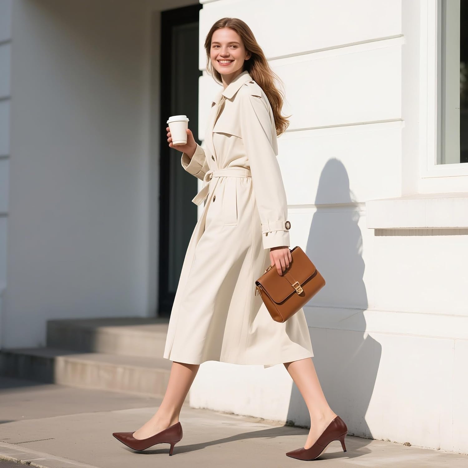 MOVINSTEPS Closed Pointed Toe Low Heels Pumps for Women Comfortable Classic Wedding Business Dressy Shoes 2.5 Inch - Image 2