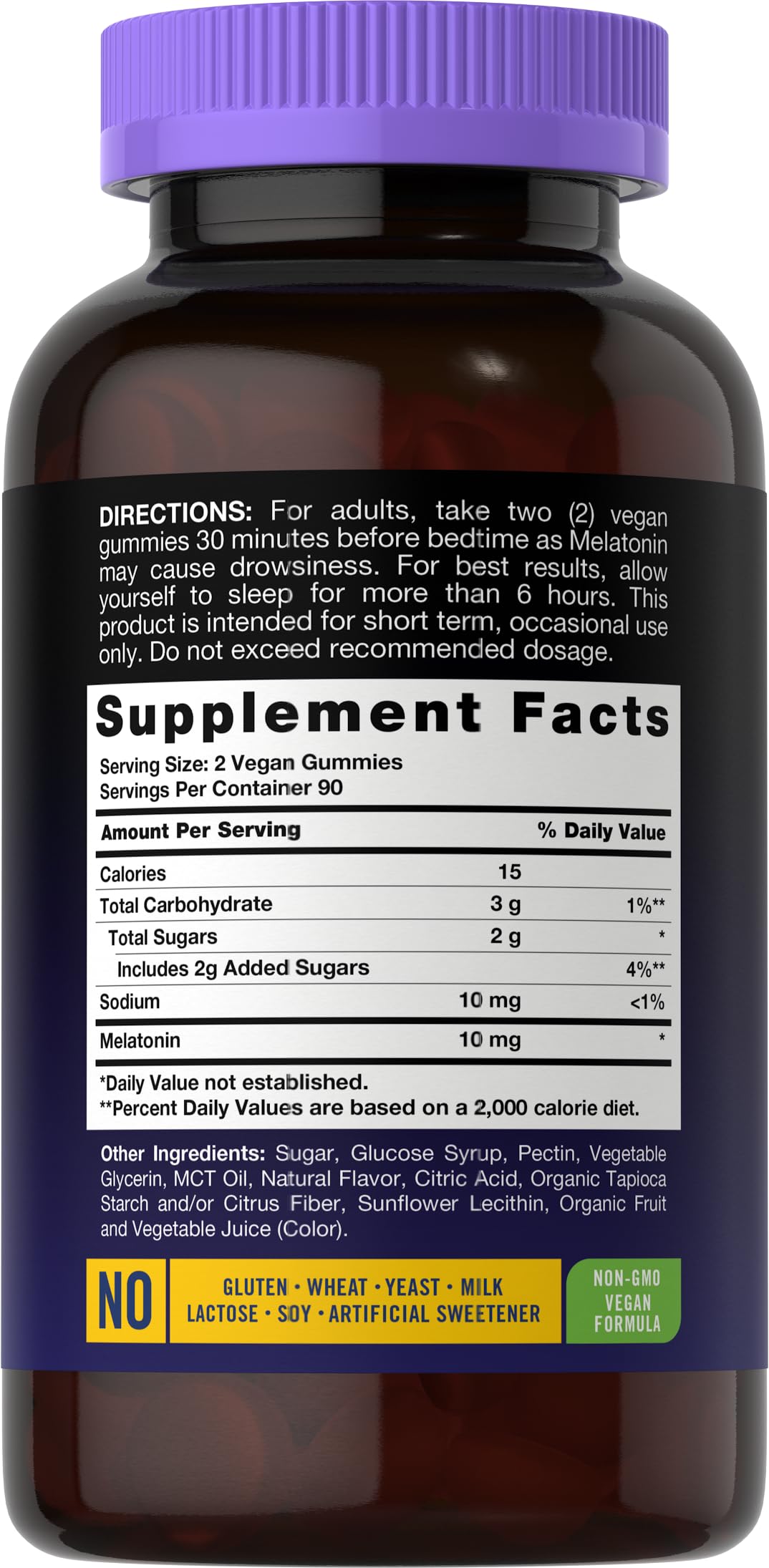 Carlyle Melatonin Gummies 10mg | 180 Count | Berry Flavor — Amazon image 2