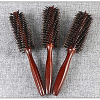 Vista 5 de 2 cepillos redondos para el cabello con cerdas de jabalí, cepillo de pelo rizado para secar, peine desenredante, peine de masaje, herramientas