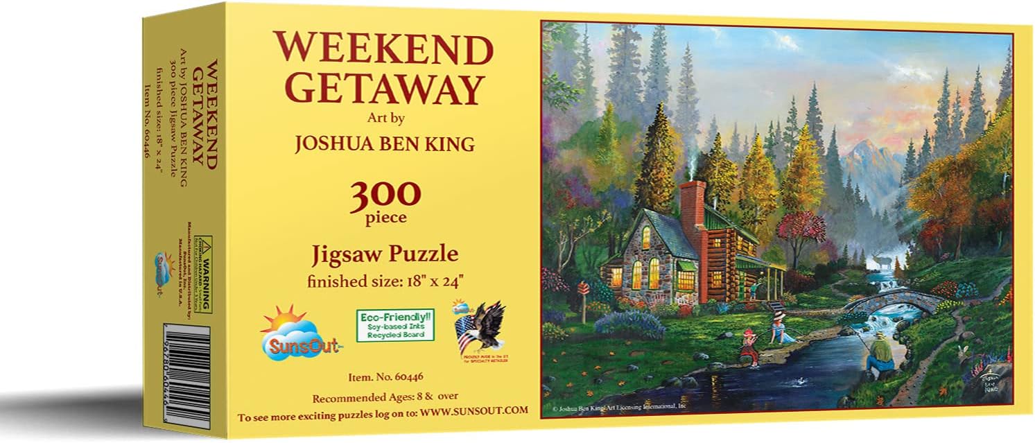 SUNSOUT INC - Weekend Getaway - 300 pc Jigsaw Puzzle by Artist: Joshua Ben King - Finished Size 18" x 24" - MPN# 60446