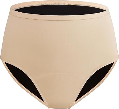 Womens Incontinence Underwear Maximum Absorbency 5.6 oz Leak Proof Panties Washable Postpartum Bladder Control High Waisted Briefs 1 Pack Beige, M