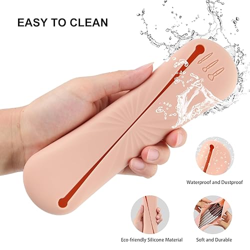 Miniatura 4 de Soporte de silicona para brochas de maquillaje de viaje, soporte para brochas de maquillaje de moda para viajes, bolsa organizadora de brochas de