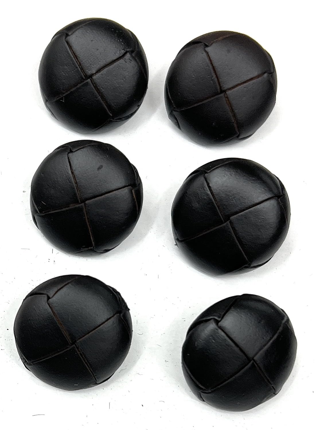 Black Genuine Leather Button Folded Design,-Ideal Leather Replacement Button Set for Your Favorite Harris Tweed, Camel-Hair, Cashmere, & High-End Sport Coats (6 pc 1'' Black Leather)-image-35