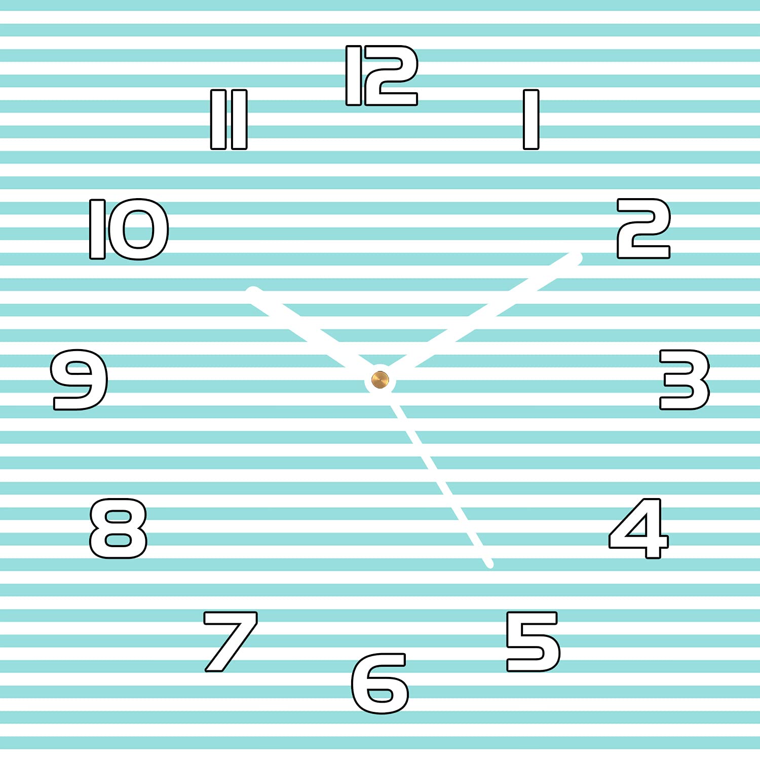 Horloge en Verre 30x30 Cuisine Salon Déco Moderne Lignes Géométriques