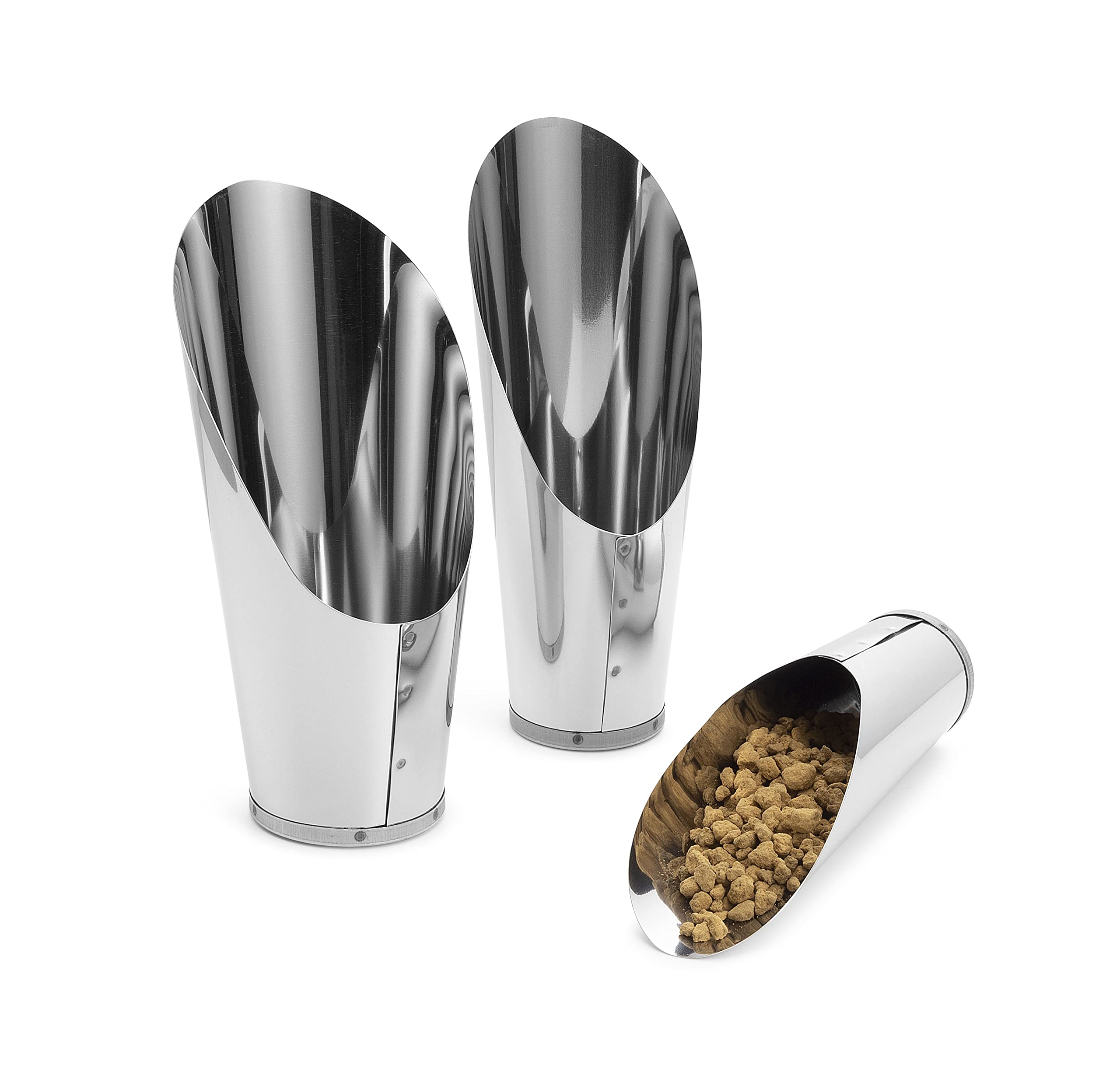 Convogliatori di Terriccio in Metallo, Accessorio per Bonsai, Set 3 Pezzi (Ø 6, 7, 9 cm) (set 3 pezzi senza rete)