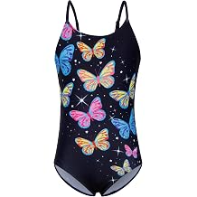 RAISEVERN Girls Swimsuit Funny Cute 3D Round Neck Sleeveless Swimming Wear Beachwear, 3-12 Years