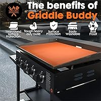 Vista 2 de Alfombrilla de silicona de 36 pulgadas, alfombrilla de parrilla Blackstone, cubierta de silicona de grado alimenticio resistente para parrilla