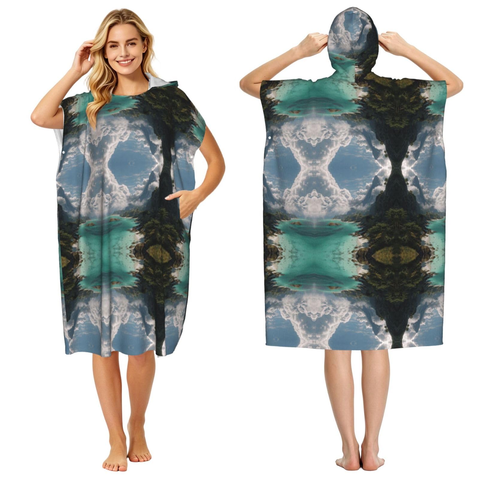 Poncho à capuche microfibre pour changer de maillot sans froid