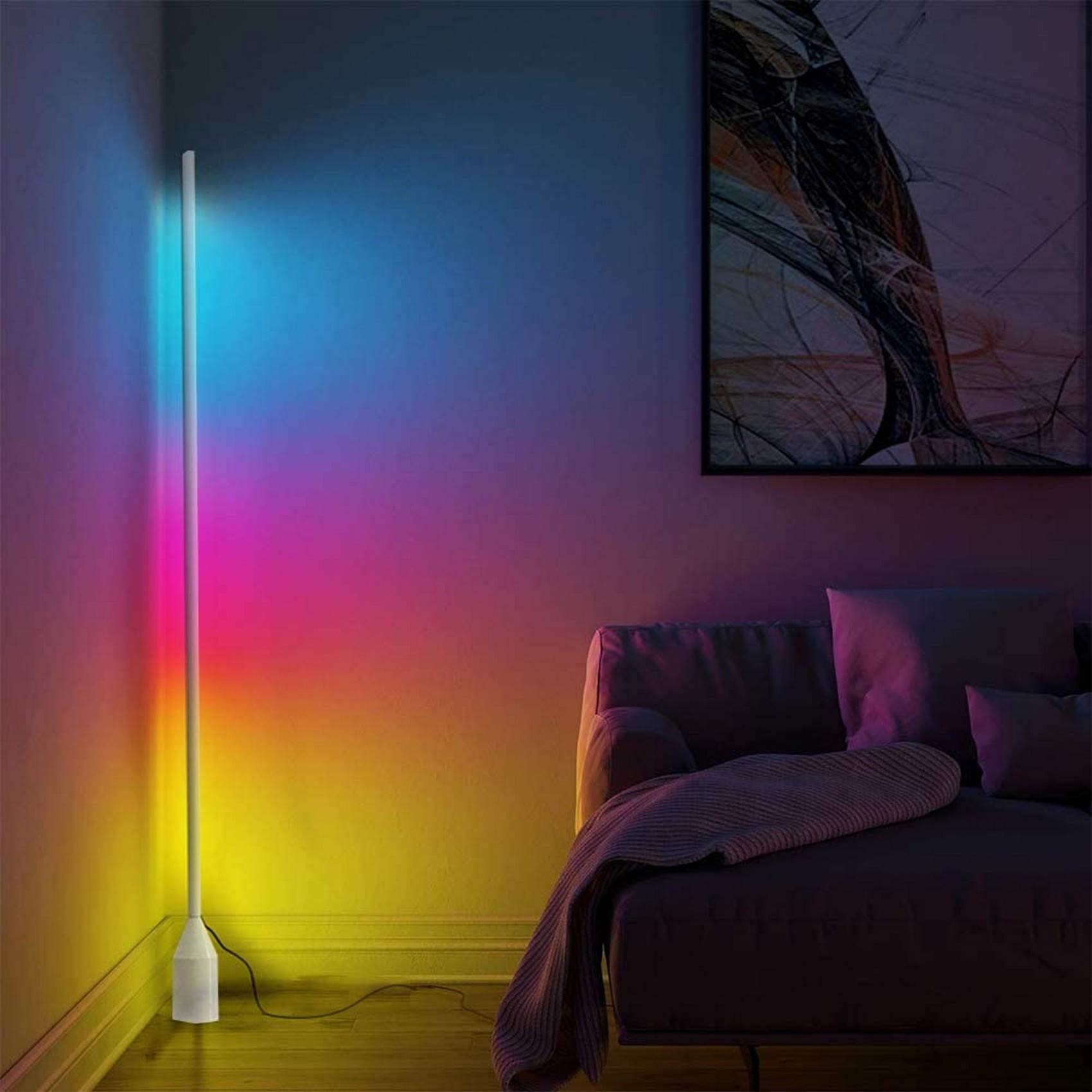 Amazon.co.jp: モダンな色を変えるLEDフロアランプRGB調光可能な
