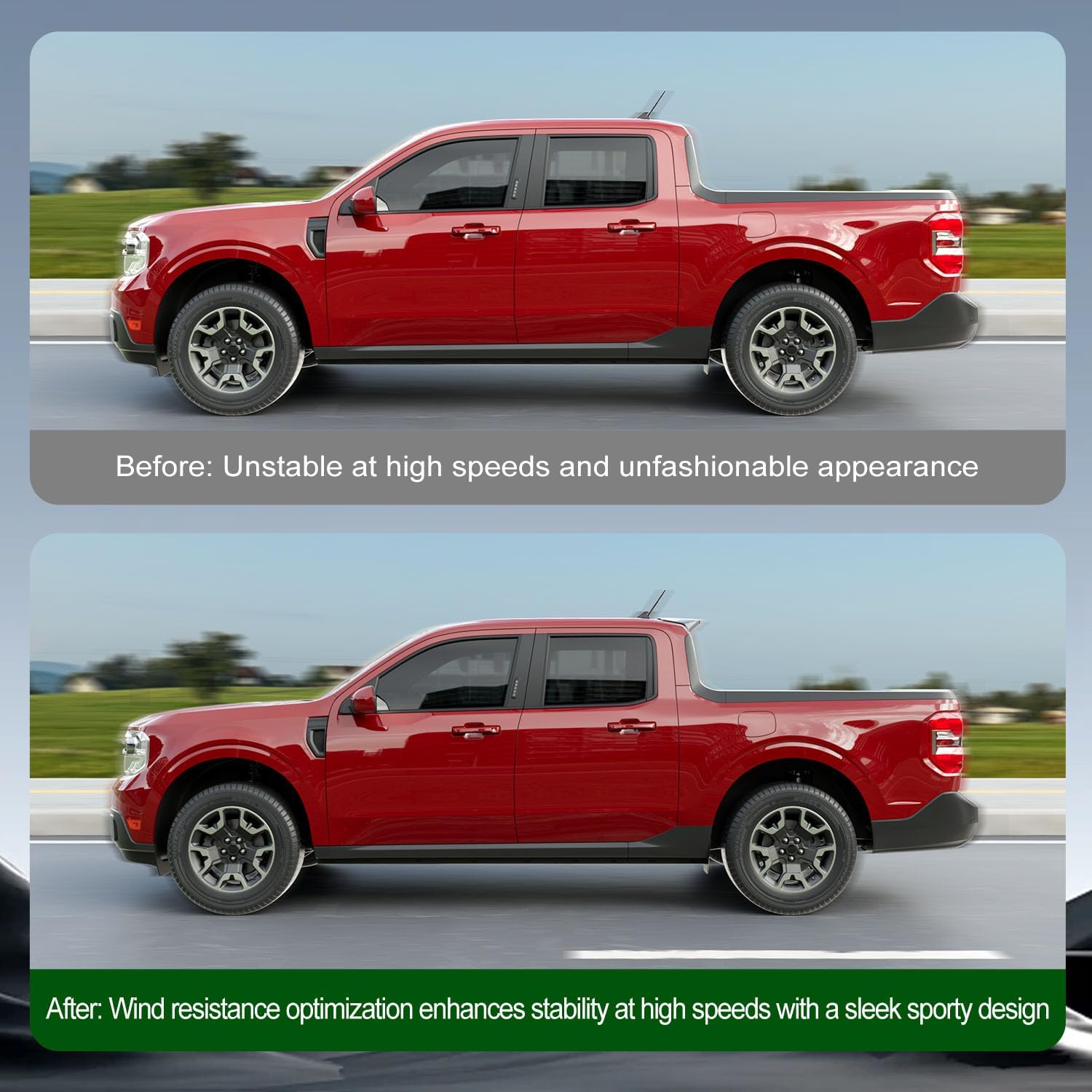 Truck Bed Mat Compatible with 22-25 Maverick Rear Spoiler Truck Liner Tailgate Mat Cargo Liner Replacement for 2022-2025 Ford Maverick Accessories