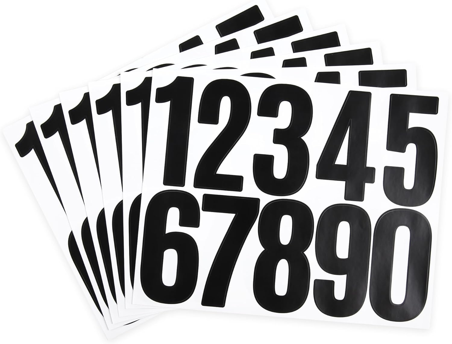 HASWARE Mailbox Numbers: 6 Sheets Home Number Stickers - Waterproof and Self Adhesive for outdoor Address Sign Door Room Office (3" Black 60 Pcs)