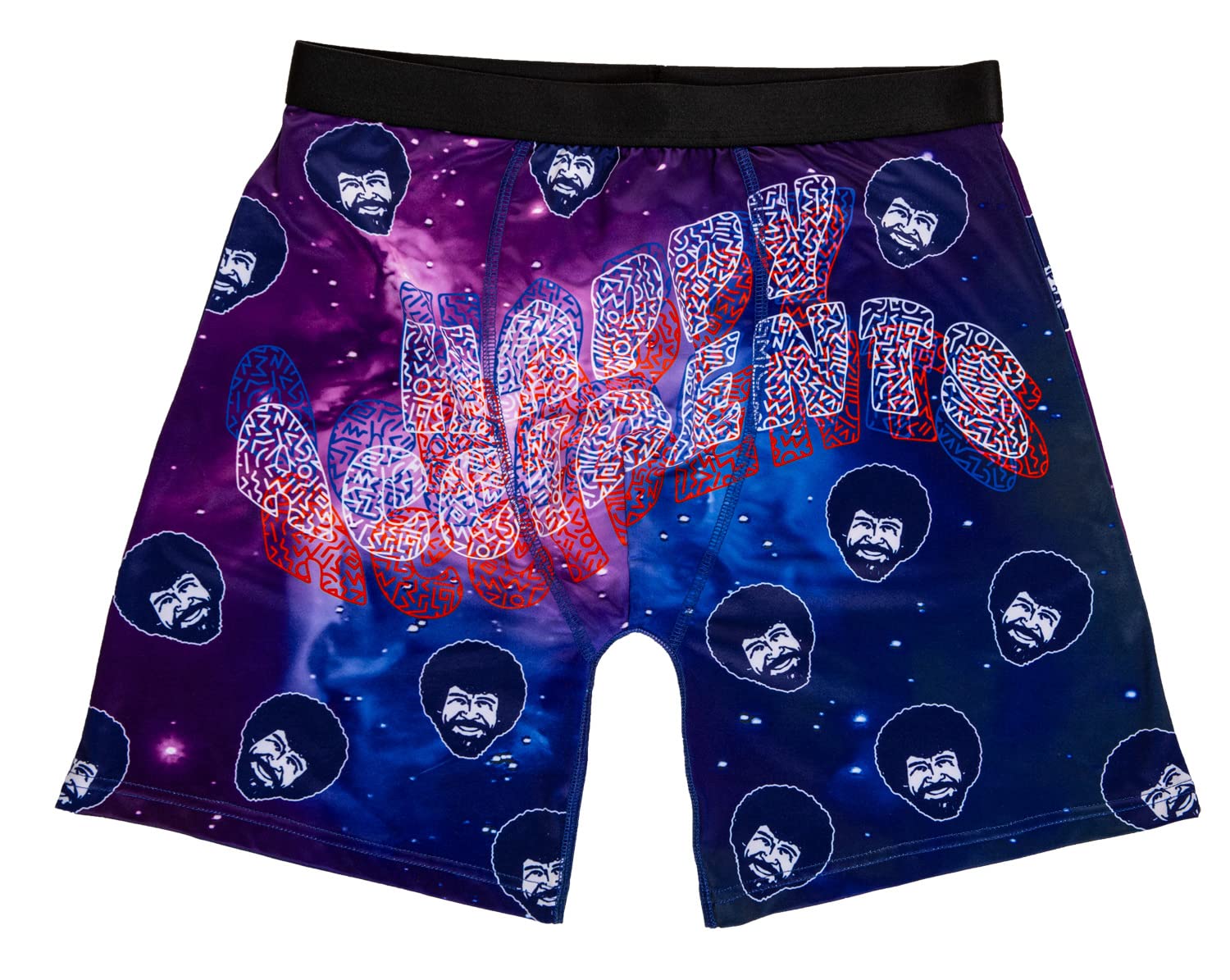 Calhoun Bob Ross Soft Sublimation Boxers - Happy Accidents Galaxy Print