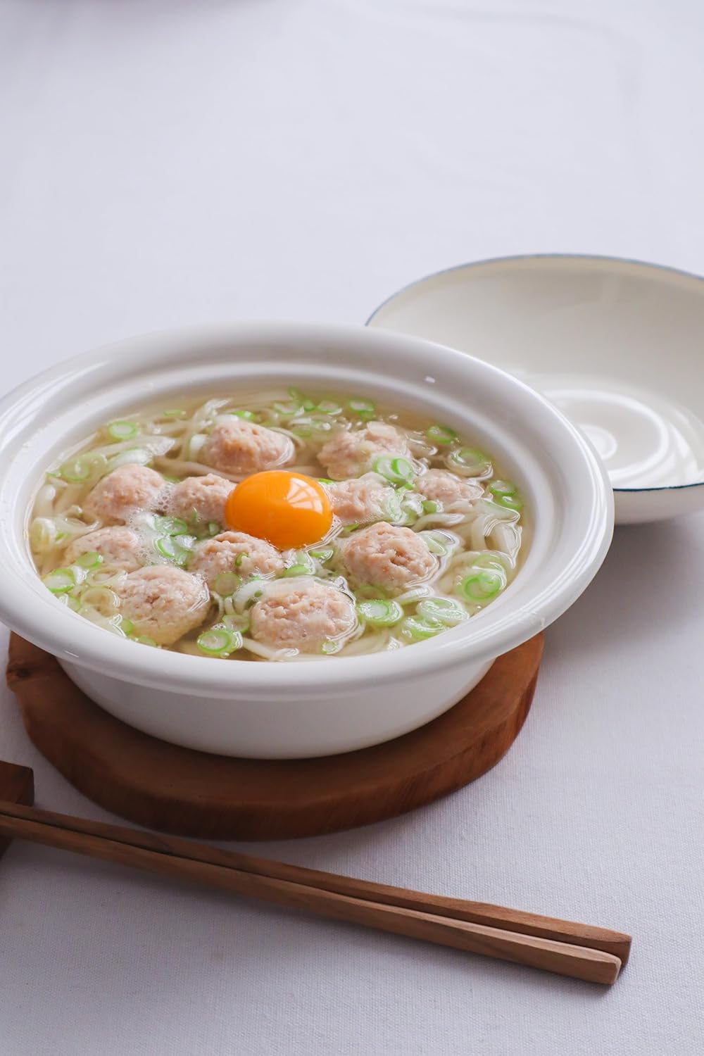 Nodahoro KO-19MW Heat-Resistant Enamel Pot, Gas Fire/Induction Compatible, Small, Single Person, Ramen, Udon, Made in Japan, Coconabe, Milky White