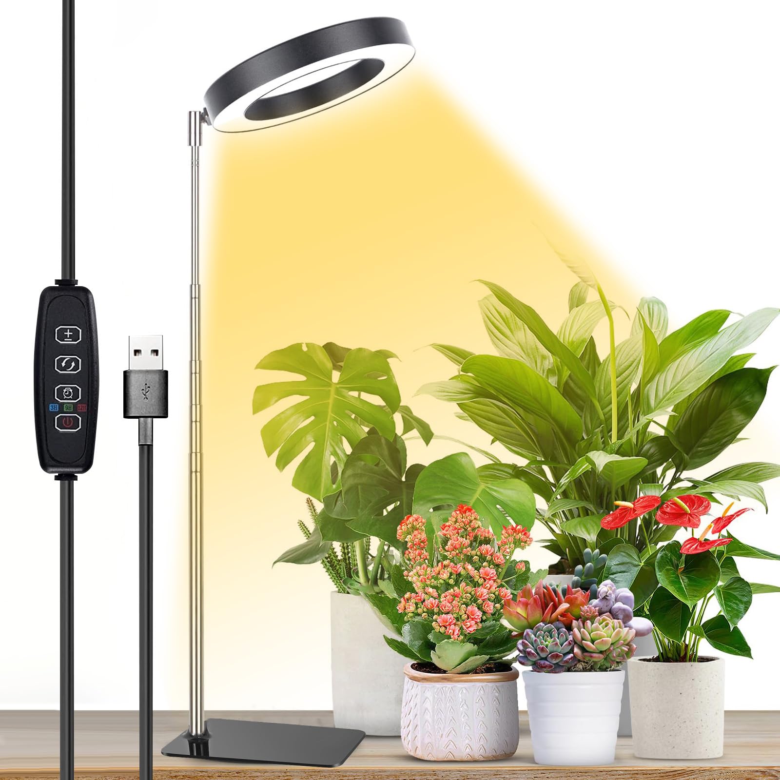 Amazon.co.jp: 雲見 植物育成ライト LED スタンド 室内栽培ライト 定時