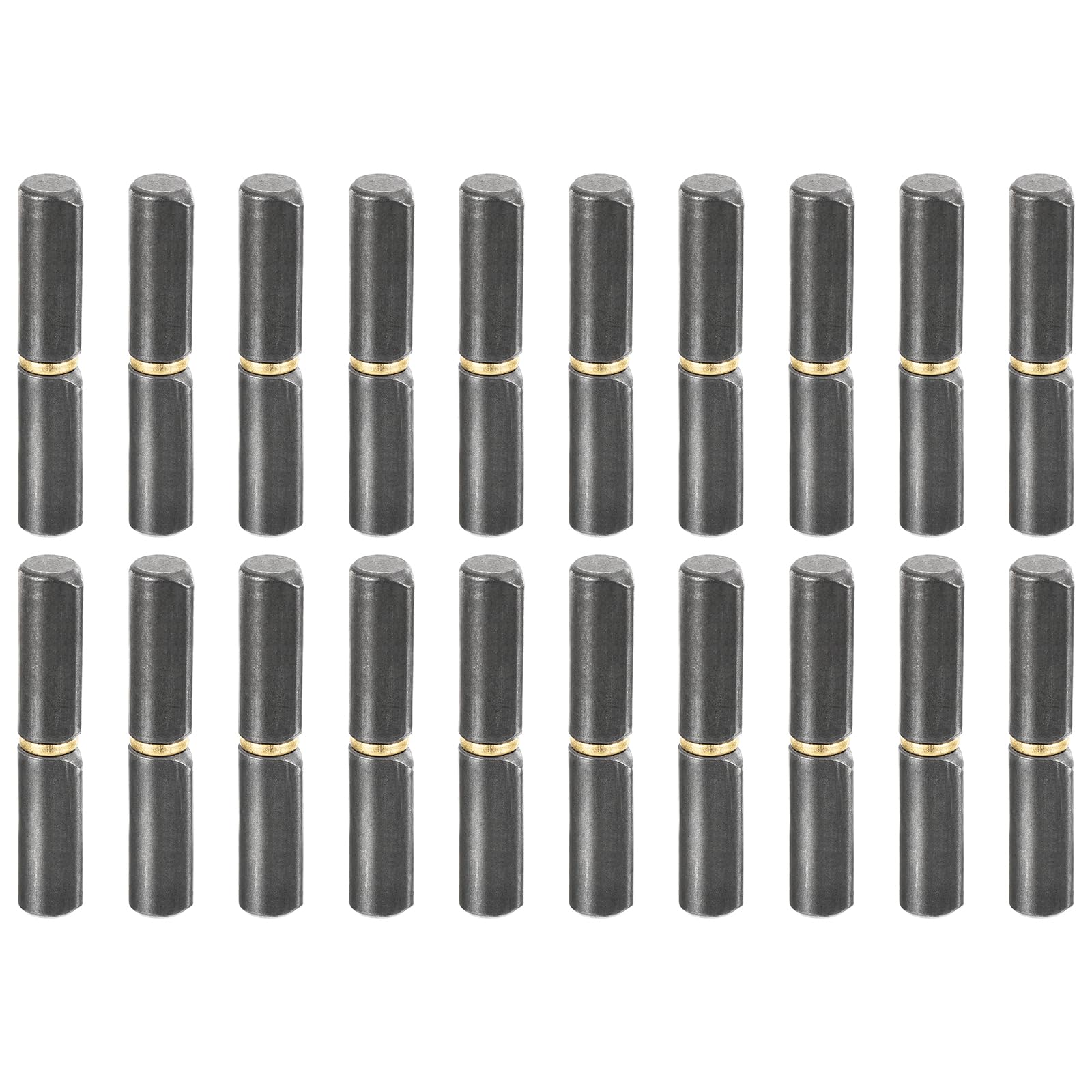 QUARKZMAN 20pz Saldare Barile Cerniere 2-3/8"x6/16" (LxP) Carbonio Acciaio Saldabile Staccabile Barile Cerniere per Metallo Cancello Altalena Porta Rimorchio Ramp 0.24" Perno OD
