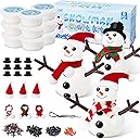 9 Pack Build a Snowman Kit Snowman Crafts for Kids,Modeling Clay Snowman DIY Kit, Christmas Stocking Stuffers for Kids,Christmas Crafts Xmas Gift