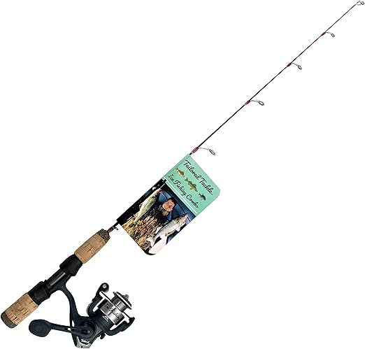 Tailored Tackle Ice Fishing Rod Reel Combo | Jigs Lures Kit Walleye Perch Panfish Crappie Bluegill Ice Fishing Gear Tackle Box | Includes How to Ice Fish Book