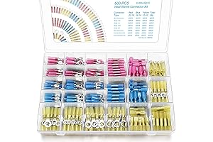500 PCS Heat Shrink Wire Connectors: Assortment Kit for Professional Electrical Work