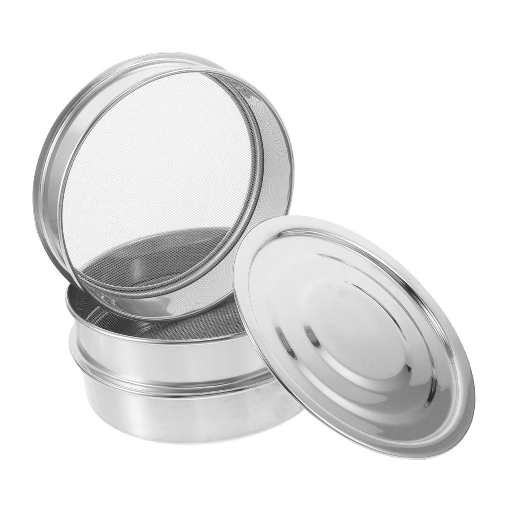 Happyyami 1 Set Rundes Keimset Aus Edelstahl, Stapelbare Anzuchtschalen Mit Deckel, Sprossen-anzuchtschalen Für Brokkoli, Bohnen, Alfalfa Und Weizengras