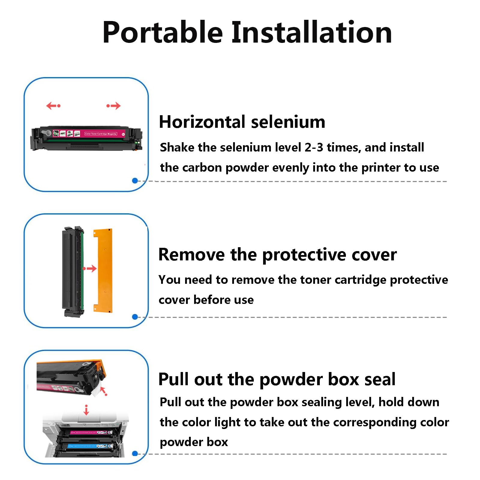 Compatibile CF500A CF501A CF502A CF503A Toner Cartuccia con Chip per HP LaserJet PRO M254dw M254nw M280nw M281fdw M281fdn Stampante, Facile da Installare,4*Black
