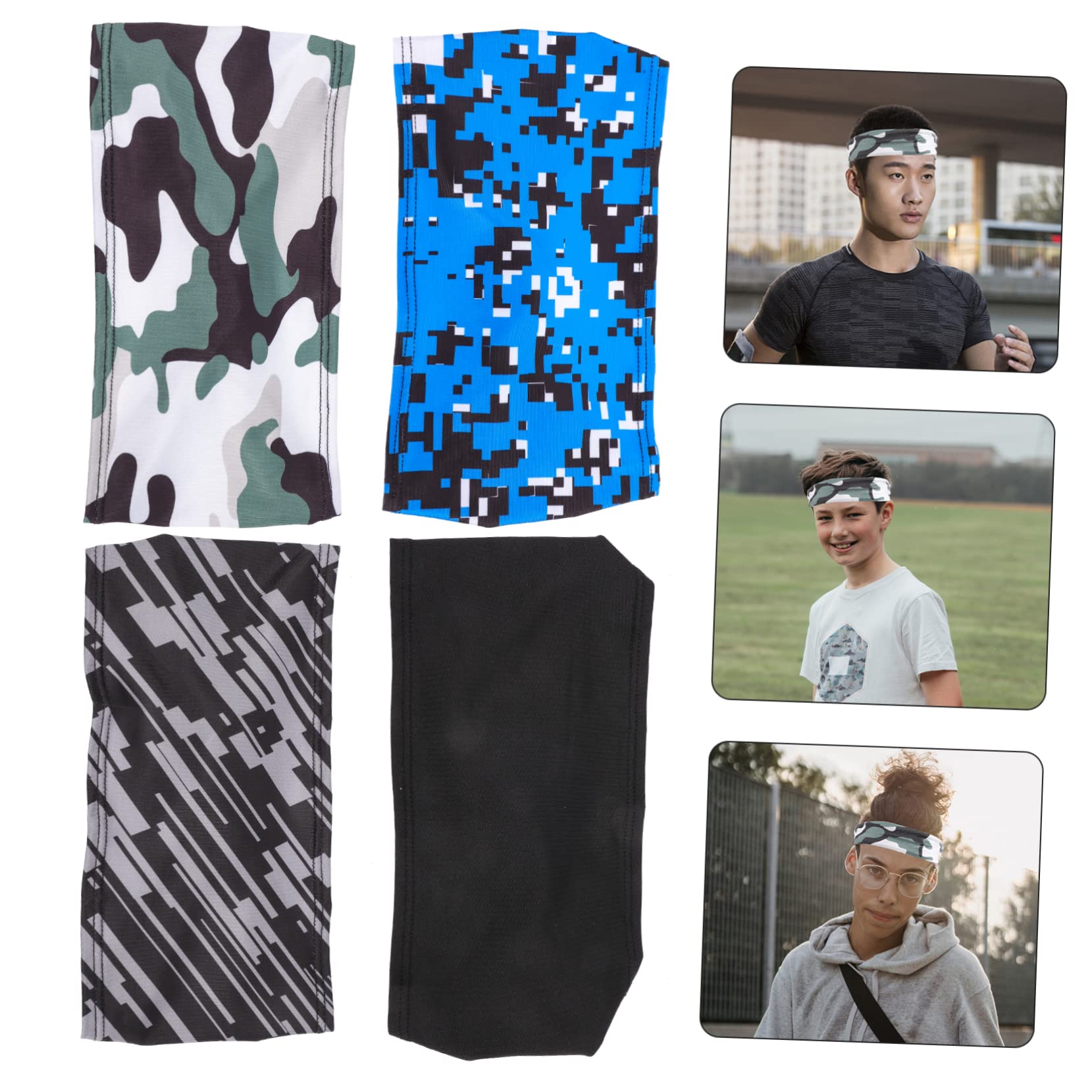 BESPORTBLE 3 Set Di Fasce Sportive Da Uomo Comode Fasce Da Fitness Fasce Da Yoga Fasce Per Da Uomo Fasce Decorative Fasce Per Allenamento 4 Pezzi*3