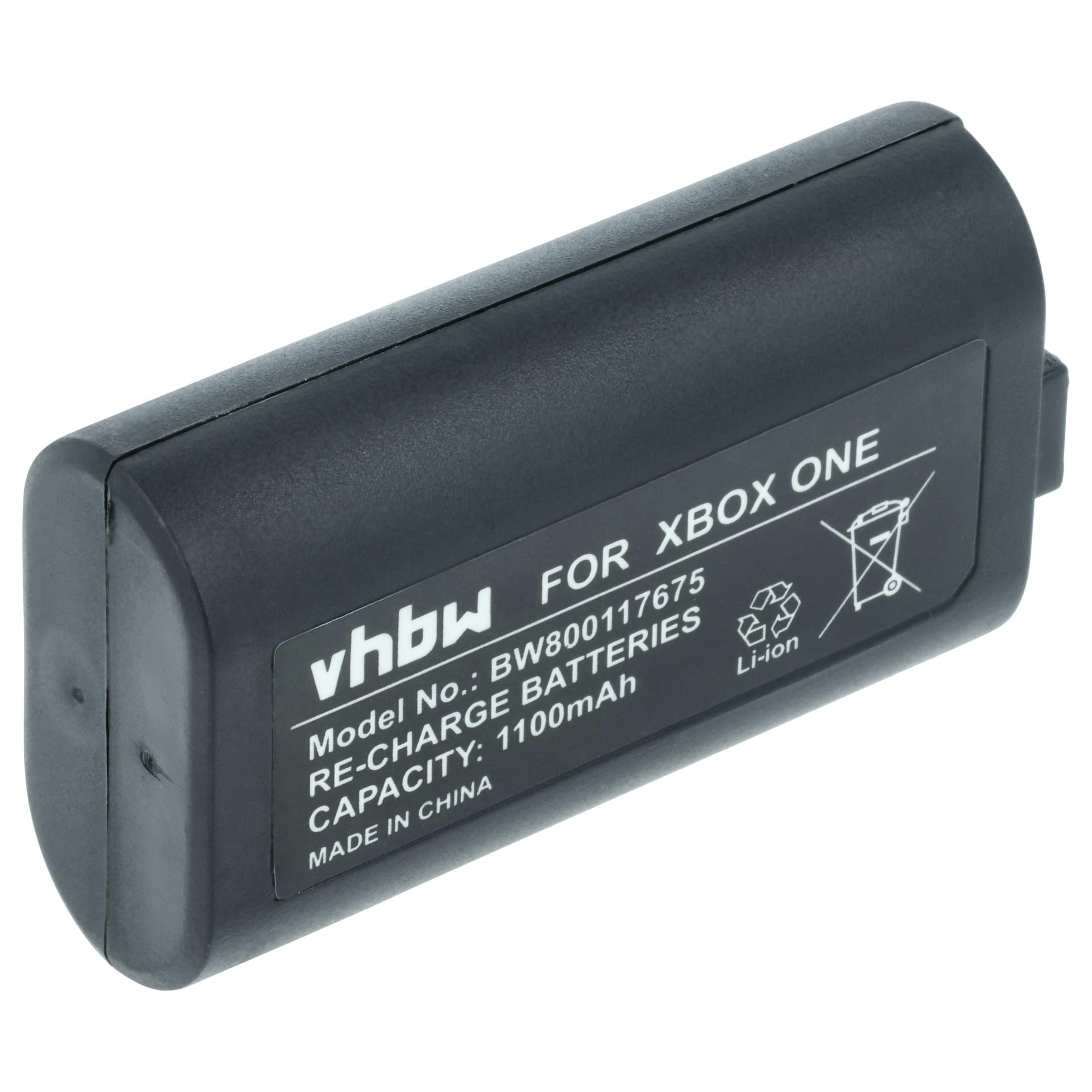 vhbw 2x batteria compatibile con Microsoft Xbox One, Xbox One Elite, Xbox One S, Xbox One Wireless controller (1100mAh, 3V, Li-Ion) nero