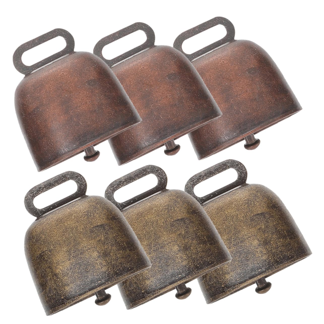 Alipis 2sets Giant Cow Bells Lost Cattle Bell Metal Livestock Supply Loud Sound for Farm 6pcs*2