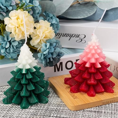 Miniatura 2 de 2 velas grandes de Navidad, velas perfumadas en forma de árbol de Navidad, velas de té, velas de cera de soja, velas de aromaterapia, regalo para
