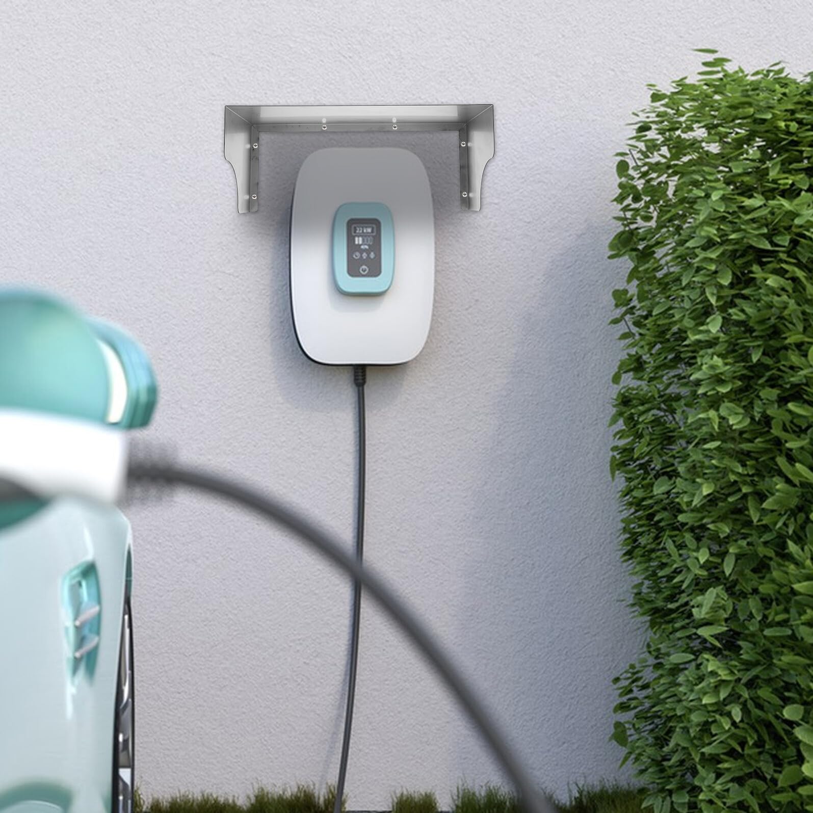 Couvercle Argenté de Inoxydable Prise Acier Étanche Extérieure