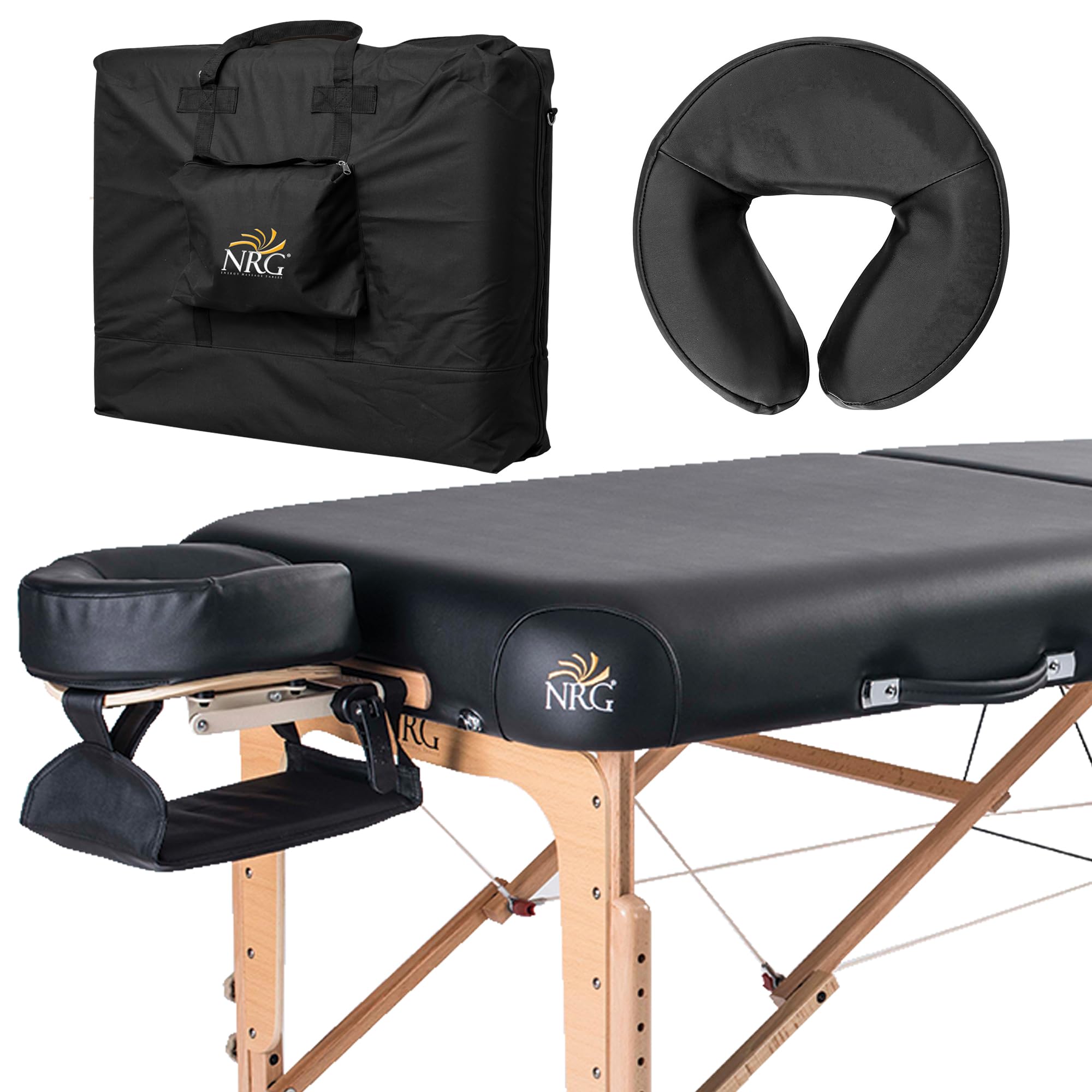 Amazon.com: NRG Vedalux Portable Massage Table Package | Black